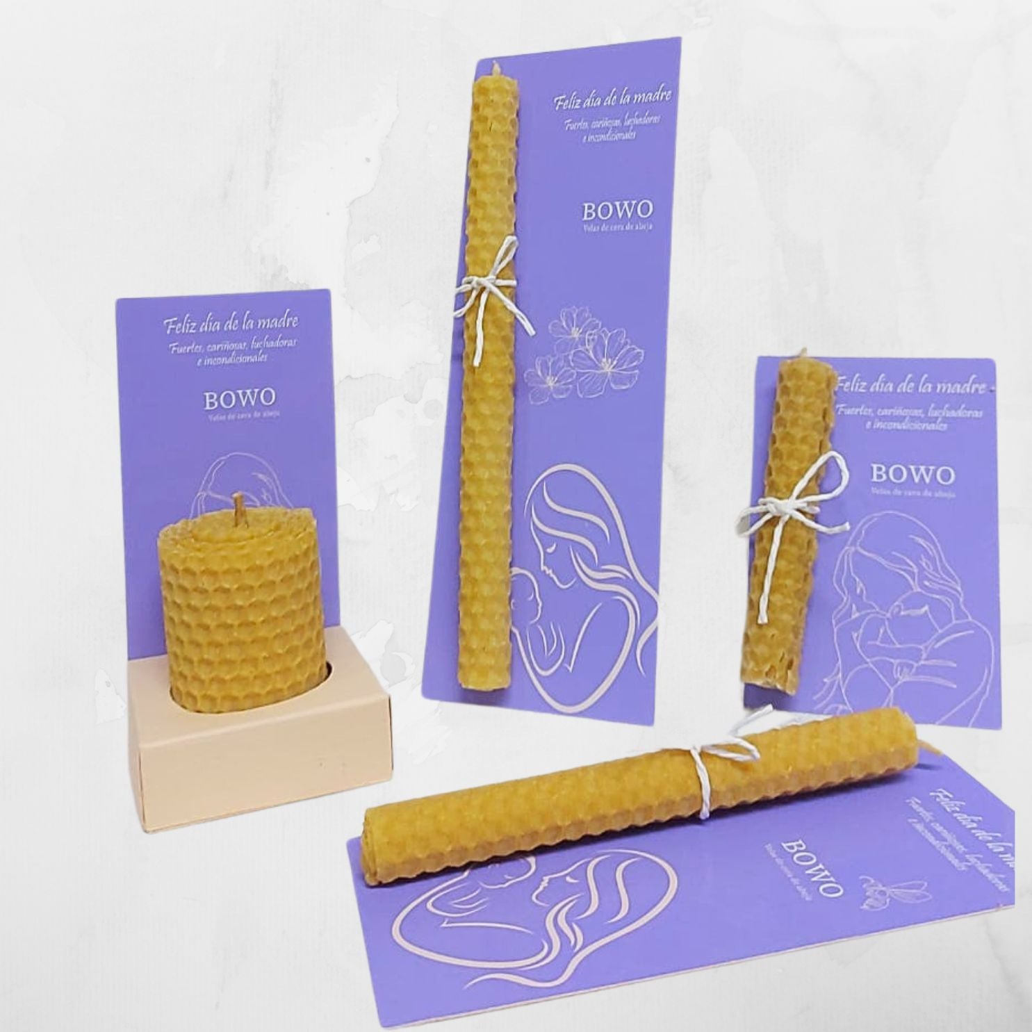 Vela con etiqueta día de la madre