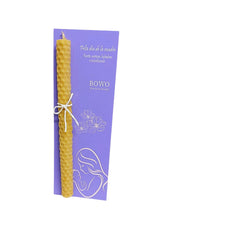 Vela con etiqueta día de la madre